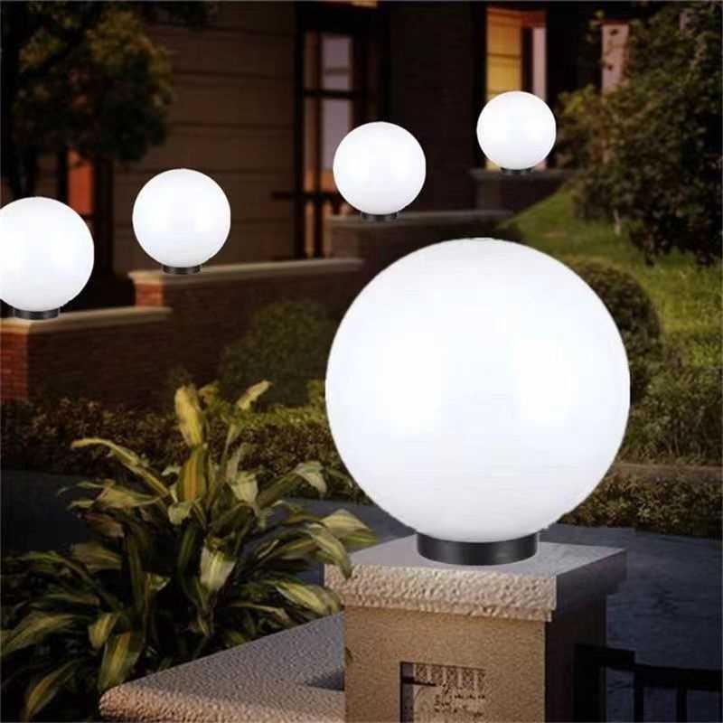 户外柱头灯庭院灯围墙圆球灯门柱柱子大门灯亚克力球形罩LED防水