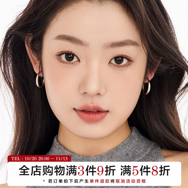 有北手作 简约显脸瘦百搭圈圈耳环哑光磨砂高级感冷淡风素圈耳饰
