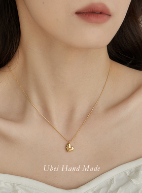 18K镀金简约爱心高级感项链