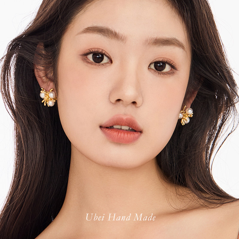 有北手作 法式轻奢复古烟花珍珠耳环高级感气质小众独特花朵耳饰,饰品/流行首饰/时尚饰品新,耳钉,淘宝优惠券,粉丝福利购,淘宝优惠卷