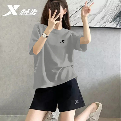 特步短袖运动服套装女冰丝瑜伽服