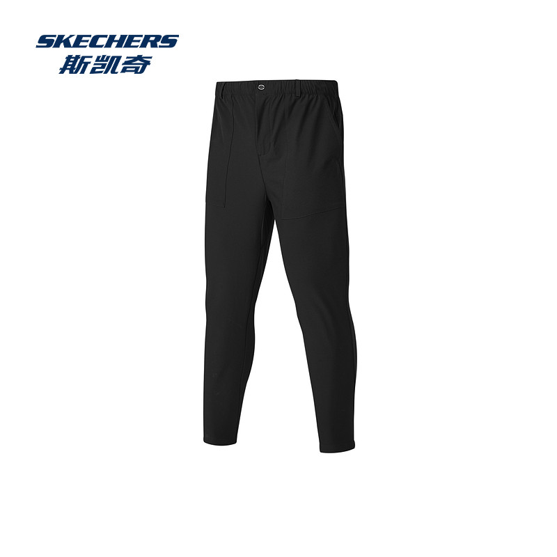 斯凯奇梭织长裤男款束脚卫裤休闲潮流柔软舒适运动裤保暖束脚裤
