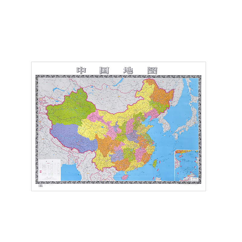 中国地图（覆膜）1.5*1.1