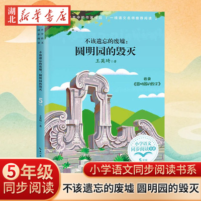 不该遗忘的废墟 圆明园的毁灭 小学语文同步阅读书系 五年级语文课本配套课文同步阅读 6-12岁小学生寒暑假课外书儿童文学精美插图