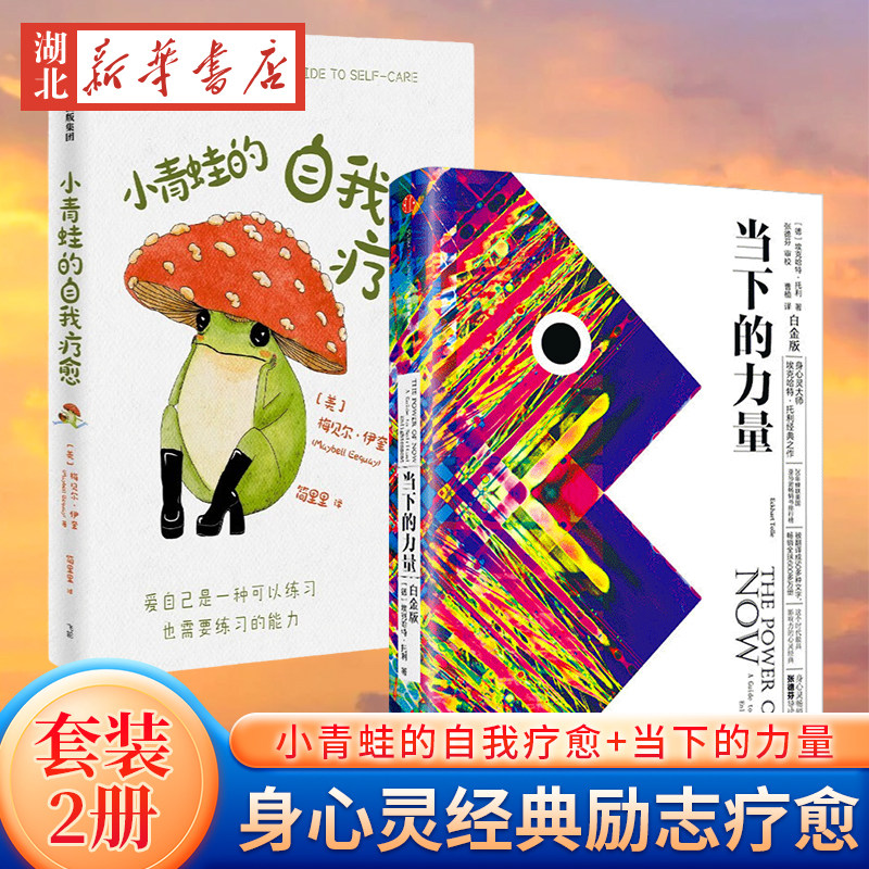 【全2册】当下的力量(白金版)+小青蛙的自我疗愈 自我实现励志读物心灵大师经典之作 温暖的自我疗愈绘本 张德芬 李松蔚 钱婧荐