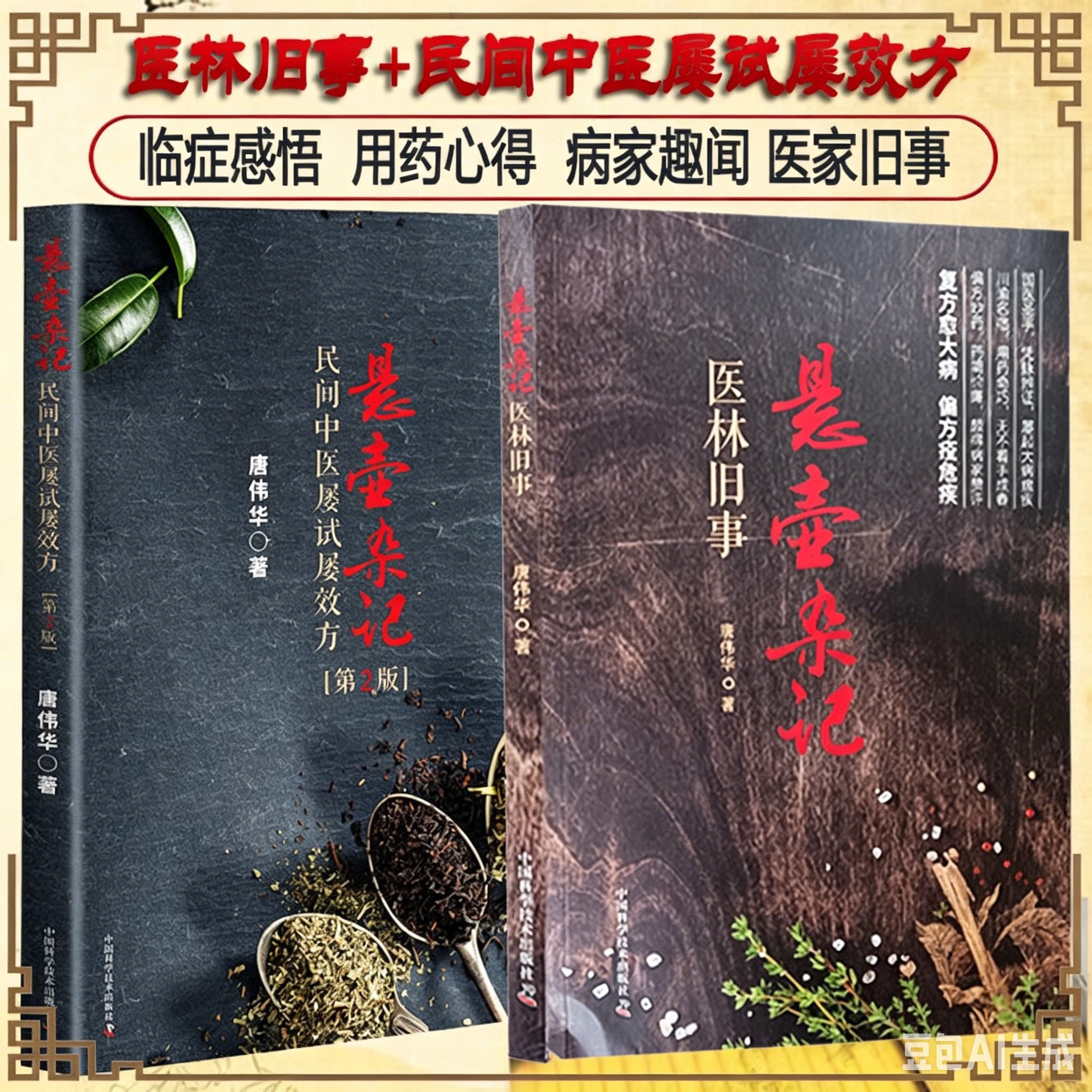 【全2册】悬壶杂记 医林旧事+民间中医屡试屡效方  唐伟华 著 中医医案诊疗思路和处方药应用 针灸医药重证医案医话 中国科技出版