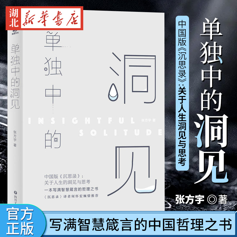 正版 单独中的洞见 中国版沉思录 张方宇著 写满智慧箴言的中国哲理之书 经典哲言随笔人生洞见与思考来自灵魂的内省励志书籍