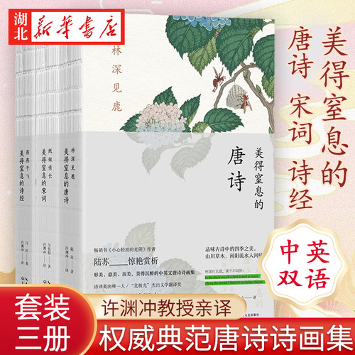 正版现货 许渊冲:美得让人窒息的唐诗宋词诗经3册套装 纸短情长燕燕于飞林深见鹿 国学经典古诗词中英对照 董卿杨振宁钱钟书盛赞