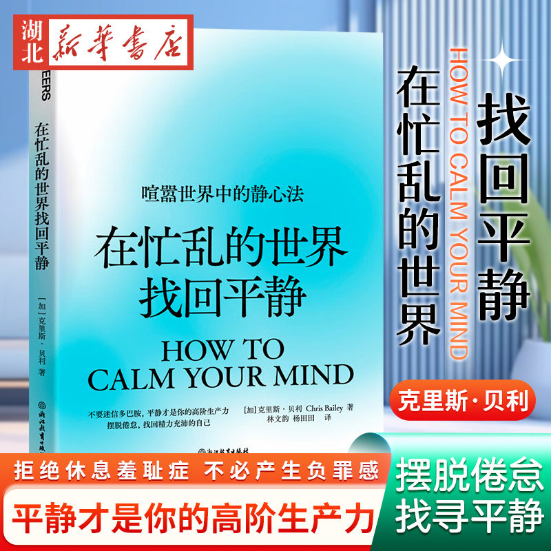 在忙乱的世界找回平静 克里斯·贝利著 喧嚣世界中的静心法 不要迷信多巴胺平静才是你的高阶生产力 拒绝休息羞耻症不bi产生负罪感