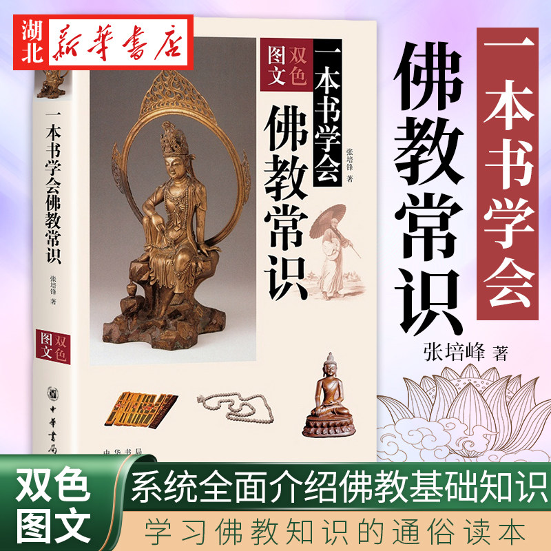 一本书学会佛教常识 张培锋 著 系统全面介绍佛教的基础知识 学习佛教知识的通俗读物 了解佛教文化的便捷途径 中华书局 新华正版