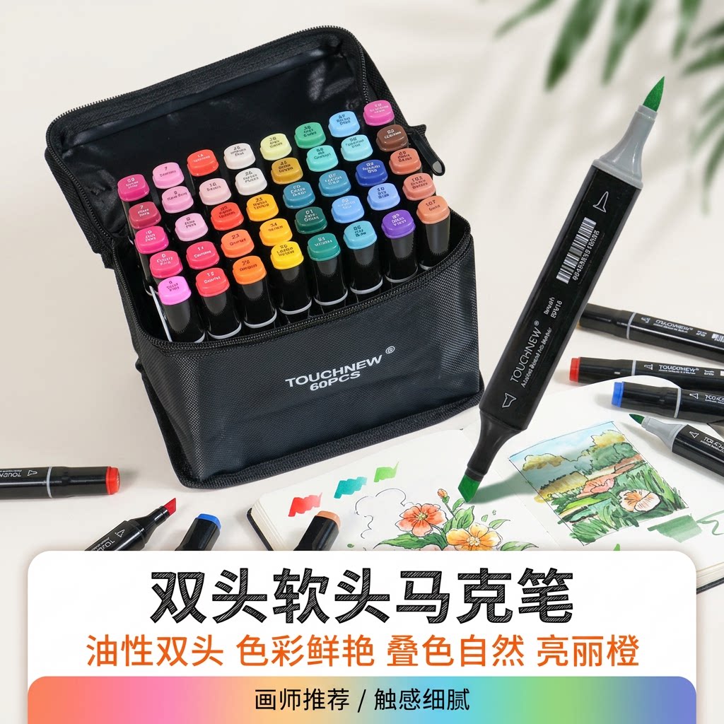 TOUCHNEW凡迪油性软头马克笔图片