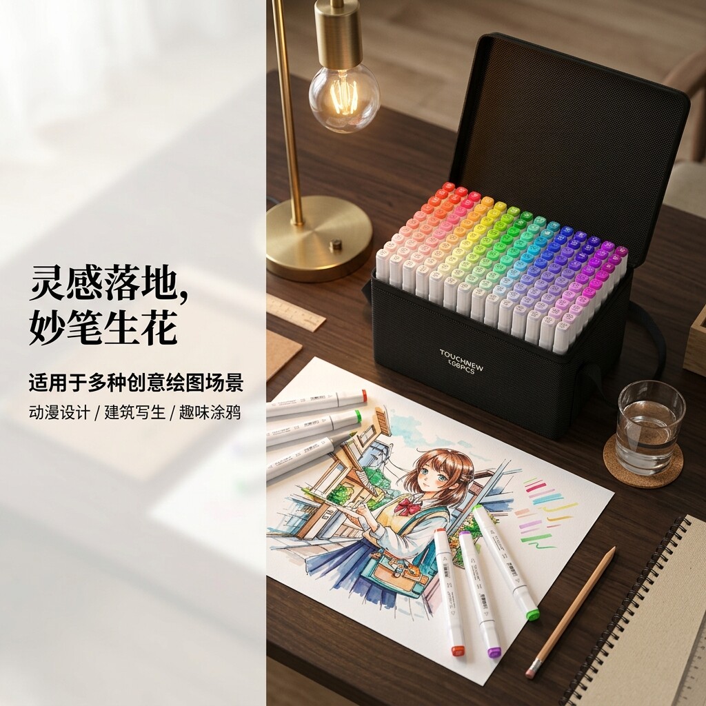 TOUCHNEW凡迪油性软头马克笔图片
