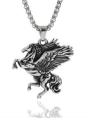 吊坠项链独角兽项链钛钢