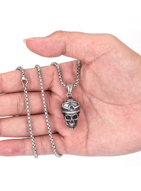欧美骷髅头项链吊坠项链