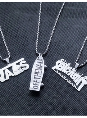 男士项链简约毛衣链钛钢