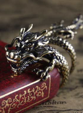 龙戒指男开口个性单身女复古风