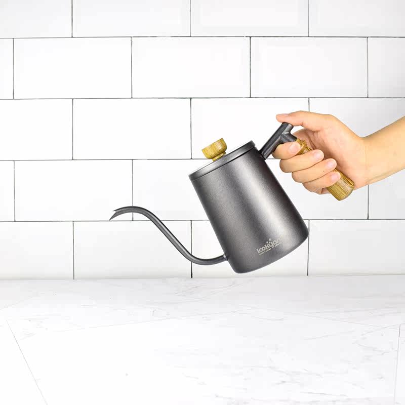LOOKYAMI Swan hand pot Wooden handle Stainless steel coffee Small mouth pot 300ml600mlin the Tableware , Coffee , Coffee pot  category - from Buy2taobao.com to provide professional Taobao agent buy service