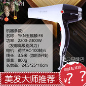 玉麒麟F8吹风机2300W大功率理发店发廊家用专业冷热电吹筒负离子