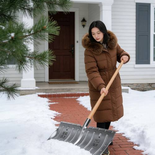 推雪锰钢多功能清雪加厚带轮除雪农用大号神器家用工具粮食推雪铲