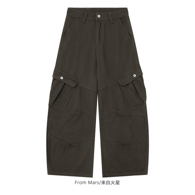 感慨时间多口袋弯刀工装休闲裤