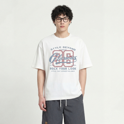 学院风Glorious印花短袖T恤夏潮