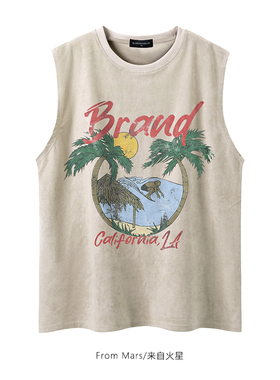 From Mars Go surfing, printed sleeveless T-shirt, loose