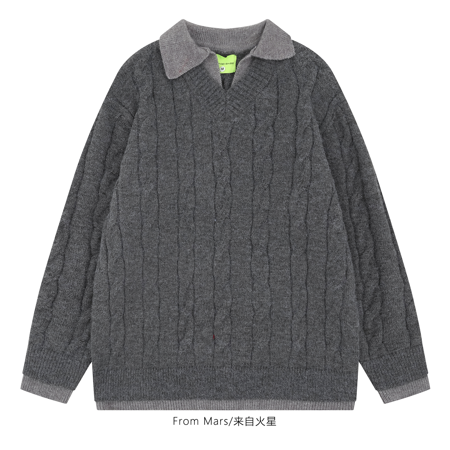 慵懒套头男女宽松毛衣针织衫潮