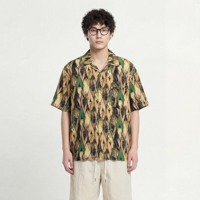 美好的二月印花百搭短袖衬衫