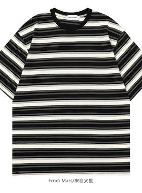 From Mars Ancient pattern casual stamp short sleeves