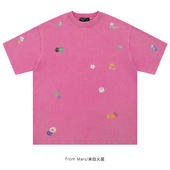 Mars 瞒过时间 复古做旧水洗趣味图案宽松情侣百搭短袖 From T恤衫