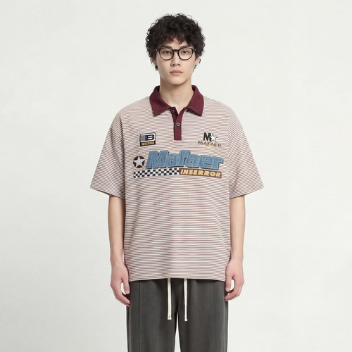 一份好心情宽松Polo衫短袖T恤BF