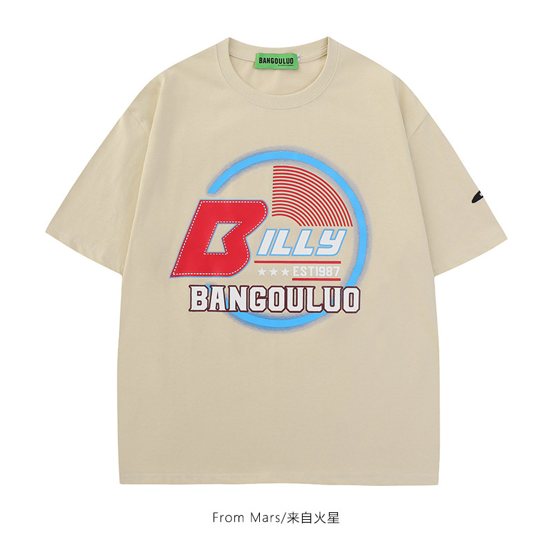 from mars 实时监控 国潮牌雷达探测印花宽松休闲情侣百搭短袖t恤