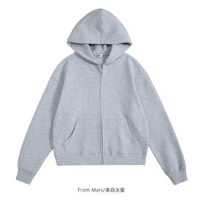 被人惦记宽松开衫拉链连帽卫衣