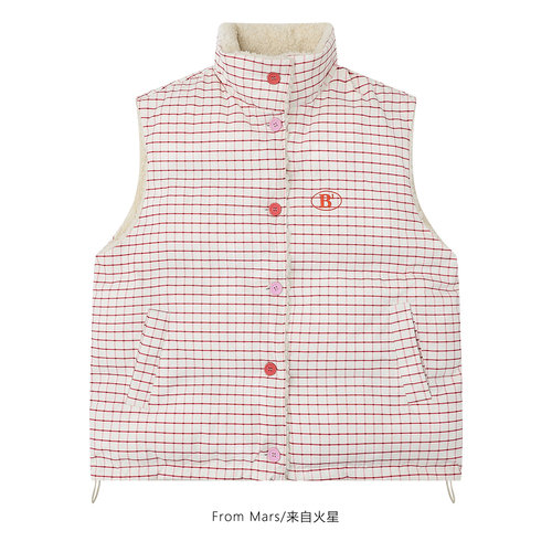 没被打乱宽松无袖马甲棉服外套