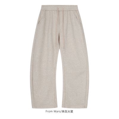 年末将至宽松抽绳加绒休闲裤