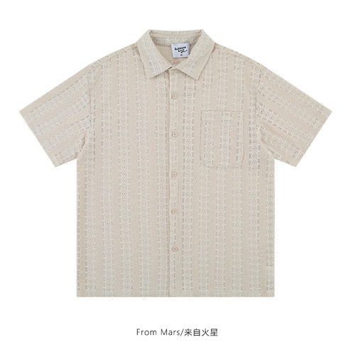 时尚薄款宽松百搭短袖衬衫