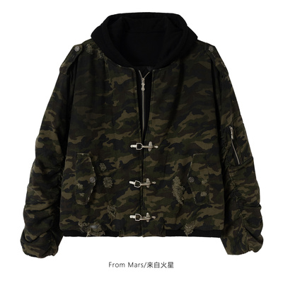 即将来临宽松连帽加厚棉衣外套