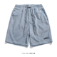 休闲国潮运动短裤 灿烂人生 灯芯绒抽绳宽松阔腿vintage Mars From