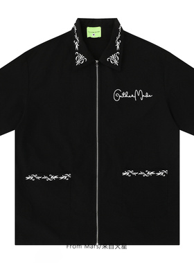 From Mars Aesthetic point casual short-sleeved shirt