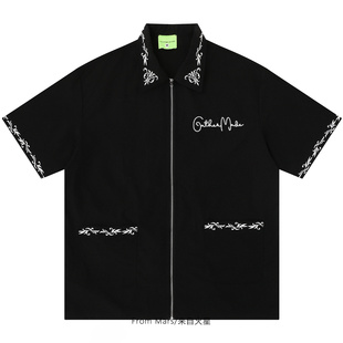 From Mars Aesthetic point casual short-sleeved shirt
