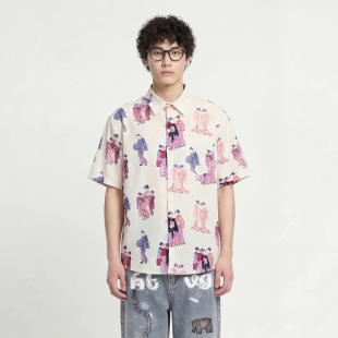 atmosphere Lazy loose short shirt From sleeved Mars