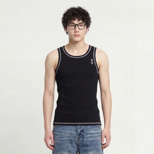 letters Lazy contrasting sleeveless top From tank Mars