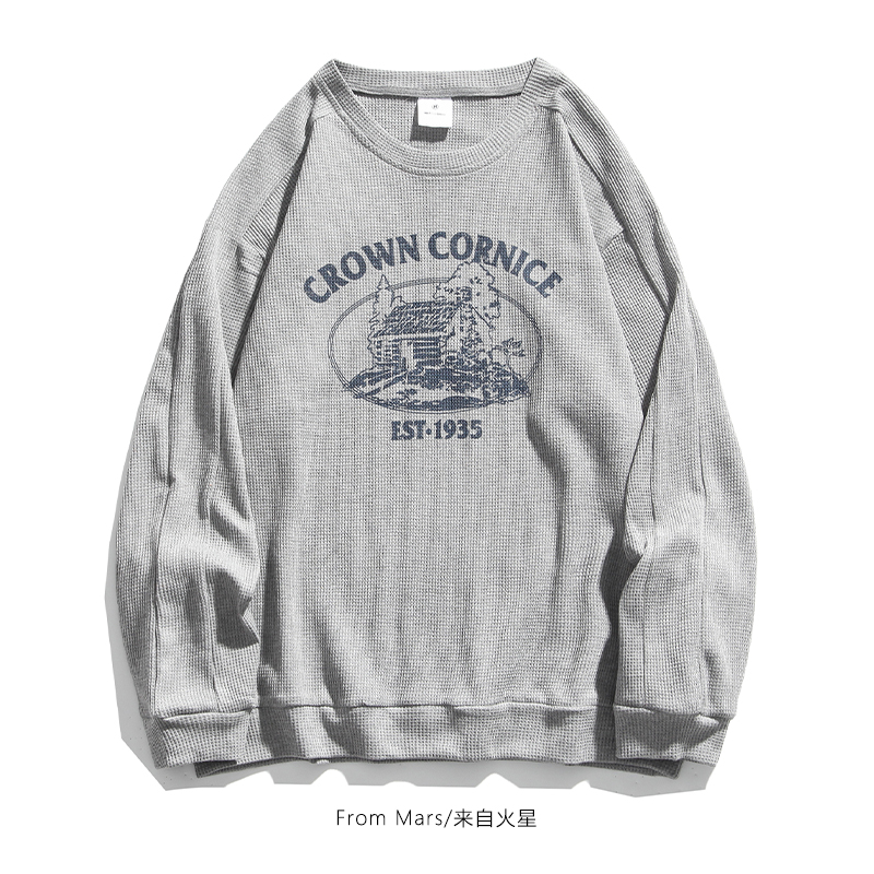 老城市的味道华夫格情侣卫衣