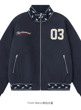 From Mars Surprised retro stand-collar thick cotton coat