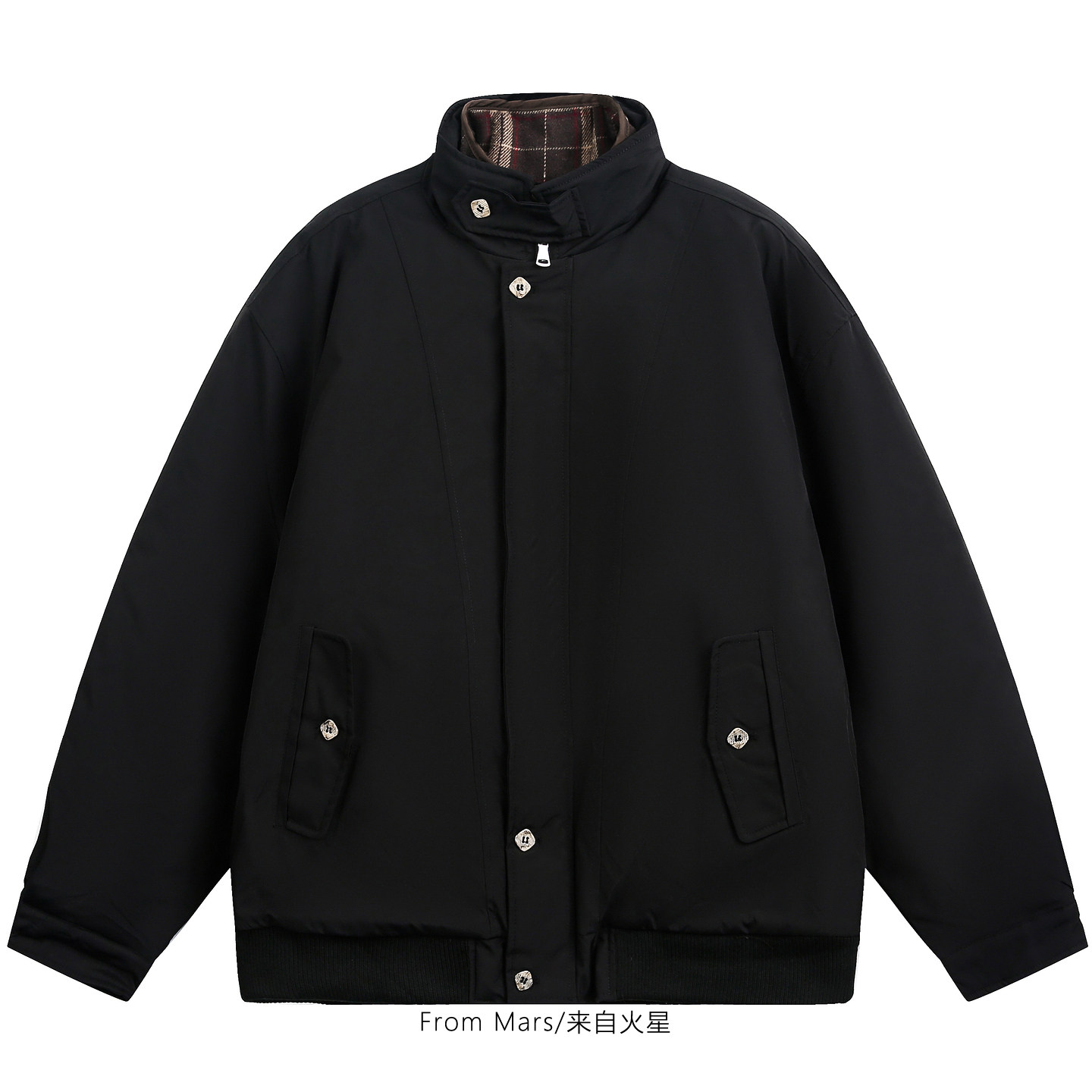 假两件加厚宽松立领棉衣BF