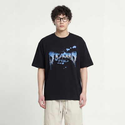 Y2K千禧风印花T恤重磅纯棉宽松
