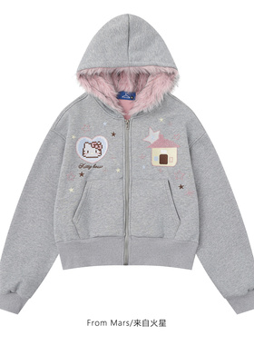 From Mars Right and wrong, trendy velvet hooded sweater