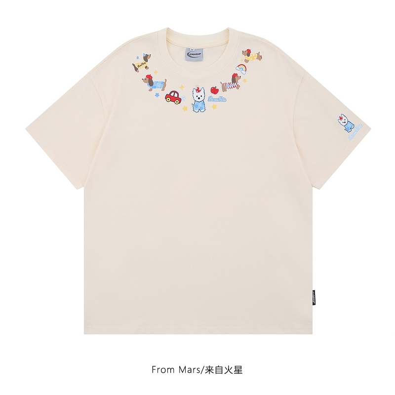 可爱印花甜酷风宽松情侣短袖T恤