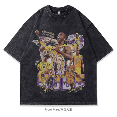 投进快乐篮字母高街印花短袖T恤