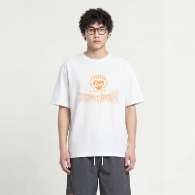 忽觉夏深字母印花宽松短袖T恤